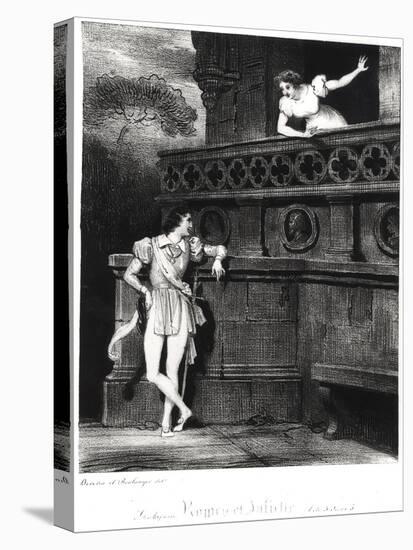 Scene from Act III of "Romeo and Juliet" by William Shakespeare-Achille Deveria-Premier Image Canvas