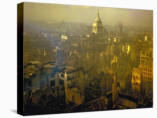 Scene from London after Heavy German Air Raid Bombing Attacks During the Battle of Britain-null-Premier Image Canvas