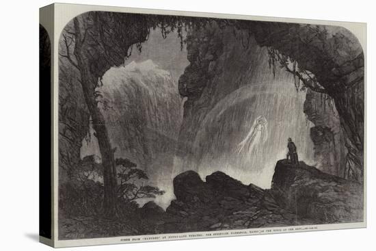 Scene from Manfred, at Drury-Lane Theatre, the Steinbach Waterfall, Haunt of the Witch of the Alps-null-Premier Image Canvas