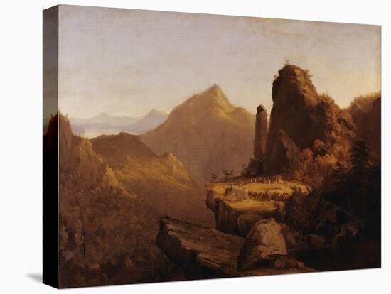 Scene from "The Last of the Mohicans" (Cora Kneeling at the Feet of Tamenund)-Thomas Cole-Premier Image Canvas