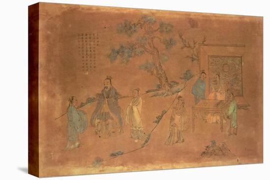 Scene from the Life of Confucius (circa 551-479 BC) and His Disciples, Qing Dynasty (1644-1912)-Chinese School-Premier Image Canvas