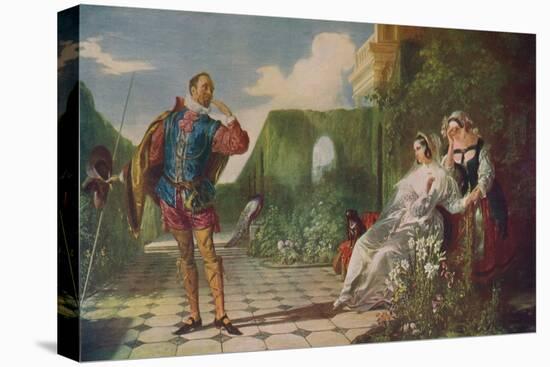 'Scene from ?Twelfth Night? (?Malvolio and the Countess?)', c1840, (c1915)-Daniel Maclise-Premier Image Canvas