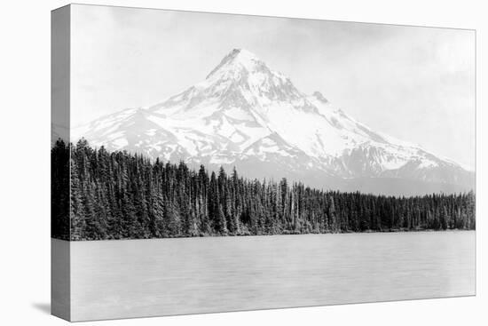 Scene of Mt. Hood from Lost Lake in Oregon Photograph - Mt. Hood, OR-Lantern Press-Stretched Canvas