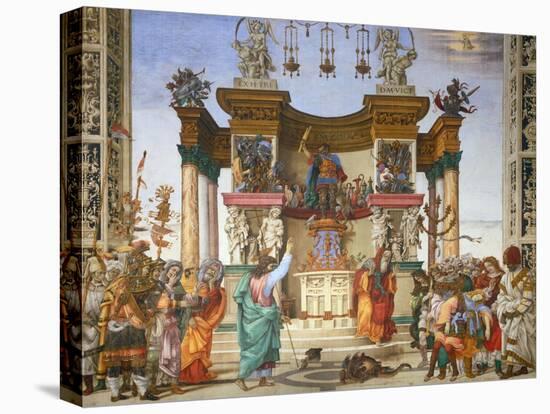 Scenes from the Life of Saint Philip: the Saint Driving the Dragon from the Temple-Filippino Lippi-Premier Image Canvas
