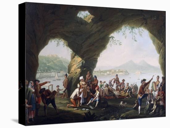 Scenes of Everyday Life in a Cave in Posillipo, Near Naples-Pietro Fragiacomo-Premier Image Canvas