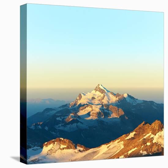 Scenic Alpine Landscape with and Mountain Ranges. Natural Mountain Background-Evgeny Bakharev-Stretched Canvas