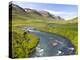 Scenic Landscape of River and Mountains in Svarfadardalur Valley in Northern Iceland-Joan Loeken-Premier Image Canvas