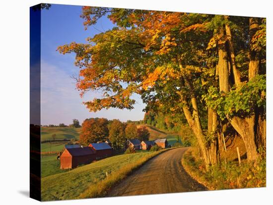 Scenic of Road and Jenne Farm, South Woodstock, Vermont, USA-Jaynes Gallery-Premier Image Canvas