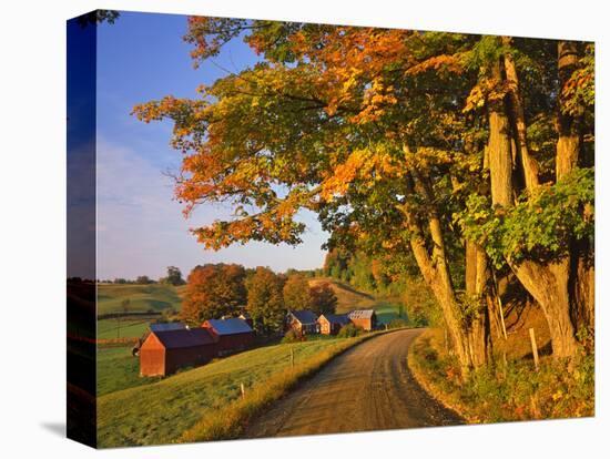 Scenic of Road and Jenne Farm, South Woodstock, Vermont, USA-Jaynes Gallery-Premier Image Canvas