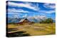 Scenic View of Grand Teton with Old Wooden Farm-MartinM303-Premier Image Canvas