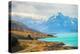 Scenic View of Mount Cook Viewpoint with the Lake Pukaki and the Road Leading to Mount Cook Village-Kuntalee Rangnoi-Premier Image Canvas