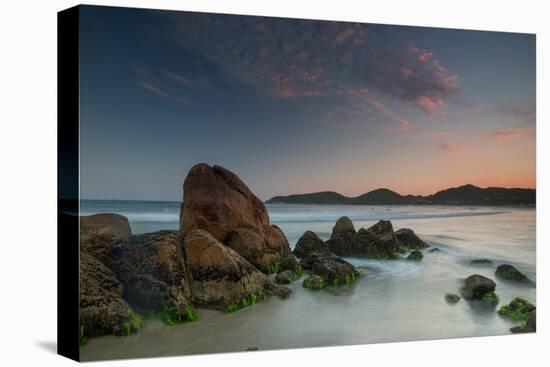 Scenic View of Praia Do Rosa Beach in Florianopolis Mainland at Sunset-Alex Saberi-Premier Image Canvas