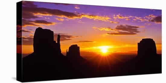 Scenic view of the Monument Valley at sunrise, Arizona, USA-null-Premier Image Canvas