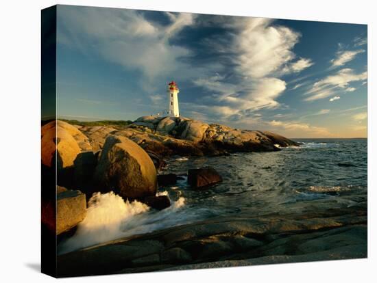 Scenic View of the Rocky Coastline Near Peggys Cove-James P^ Blair-Stretched Canvas