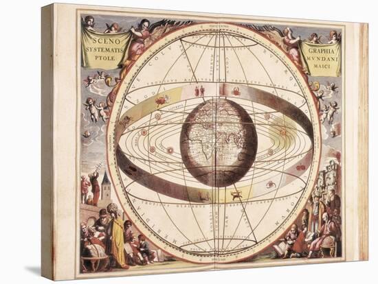 Scenographia Systematis Mundani Ptolemaici, Representation of the Ptolemaic Universe-Andreas Cellarius-Stretched Canvas