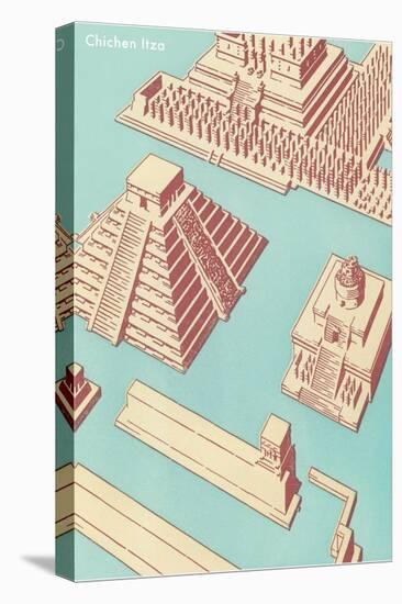 Schematic Drawing of Chichen Itza-null-Stretched Canvas