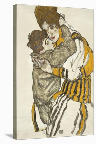 Schiele's Wife with Her Little Nephew, 1915-Egon Schiele-Stretched Canvas