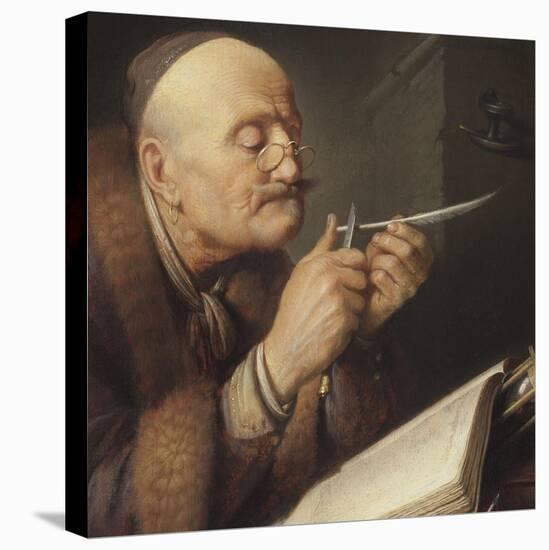 Scholar Sharpening a Quill Pen-Gerard Dou-Premier Image Canvas