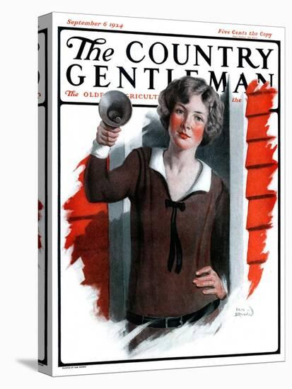 "School Bells Ring," Country Gentleman Cover, September 6, 1924-Sam Brown-Premier Image Canvas