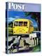 "School Bus," Saturday Evening Post Cover, September 2, 1944-Stevan Dohanos-Premier Image Canvas