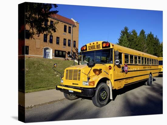 School Bus, St Joseph, Missouri, Midwest, United States of America, North America-Simon Montgomery-Premier Image Canvas