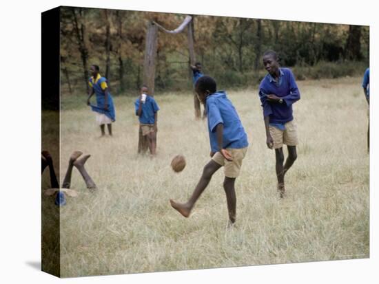 School Children Playing Football, Western Area, Kenya, East Africa, Africa-Liba Taylor-Premier Image Canvas