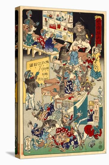 School for Spooks, No. 3 from the Series Drawings for Pleasure by Kyosai-Kyosai Kawanabe-Premier Image Canvas