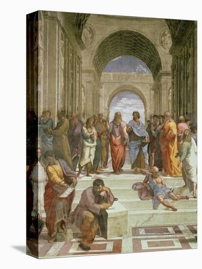 School of Athens, Detail of the Centre Showing Plato and Aristotle with Students-Raphael-Premier Image Canvas