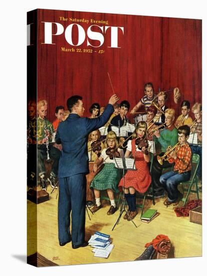 "School Orchestra" Saturday Evening Post Cover, March 22, 1952-Amos Sewell-Premier Image Canvas