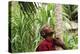 Schoolchild Embracing Tree Trunk and Looking Up, Bujumbura, Burundi-Anthony Asael-Premier Image Canvas