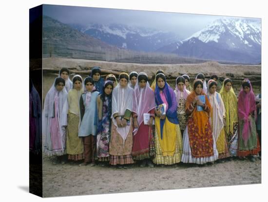 Schoolgirls, Boyerahmad Tribe, Iran, Middle East-Robert Harding-Premier Image Canvas