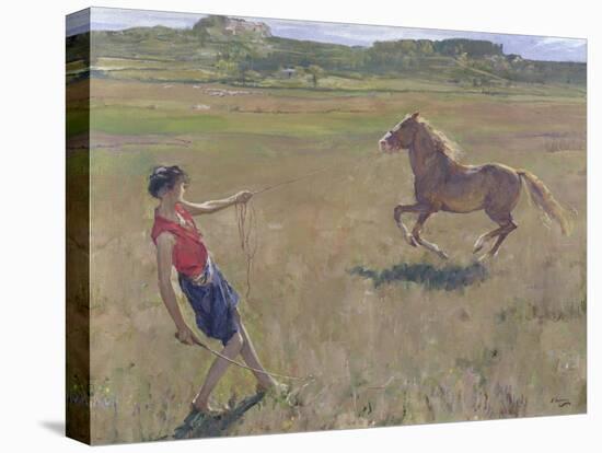 Schooling the Pony, 1929-Sir John Lavery-Premier Image Canvas