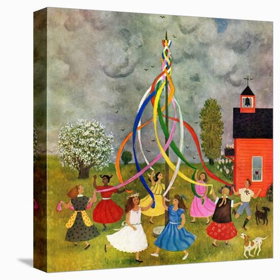 "Schoolyard Maypole Dance," May 4, 1946-Doris Lee-Premier Image Canvas