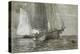 Schooner at Anchor, 1884 (Black & White Chalks on Grey-Green Laid Paper)-Winslow Homer-Premier Image Canvas