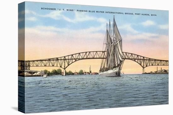 Schooner, Bridge, Port Huron, Michigan-null-Stretched Canvas