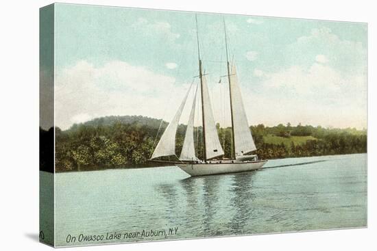 Schooner on Owasco Lake, Auburn, New York-null-Stretched Canvas