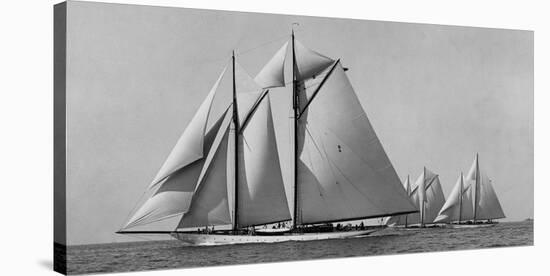 Schooner Race-Edwin Levick-Stretched Canvas