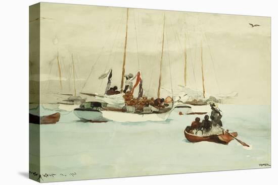 Schooners at Anchor, Key West-Winslow Homer-Premier Image Canvas