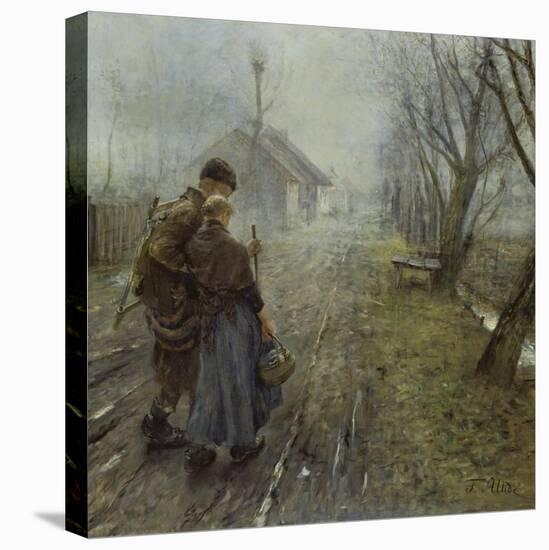 Schwerer Gang (Der Gang Nach Bethlehem), um 1890-Fritz von Uhde-Premier Image Canvas