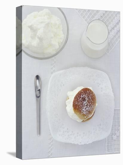 Scone with Cream and Small Milk Jug-Alexander Van Berge-Premier Image Canvas