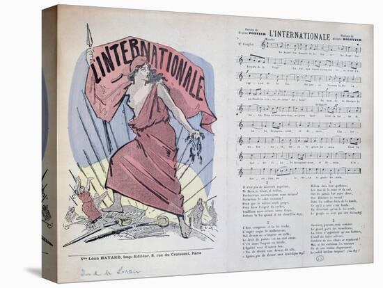Score Sheet for the Song "L'Internationale," circa 1900-null-Premier Image Canvas