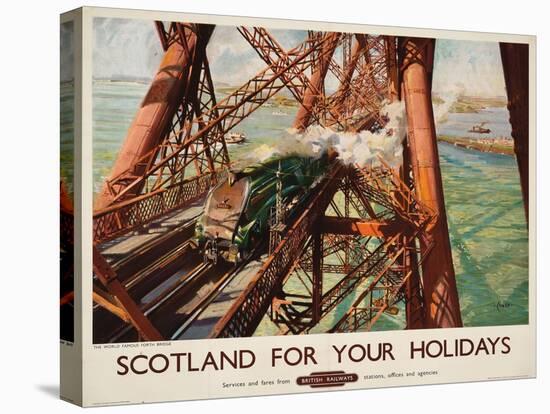 'Scotland for Your Holidays', a British Railways Advertising Poster, C. 1952 (Colour Lithograph)-Terence Cuneo-Premier Image Canvas