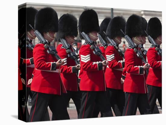 Scots Guards Marching Past Buckingham Palace, Rehearsal for Trooping the Colour, London, England, U-Stuart Black-Premier Image Canvas