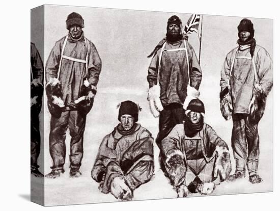 Scott, Wilson, Oates, Bowers and Evans at the South Pole, 18th January 1912-English Photographer-Premier Image Canvas