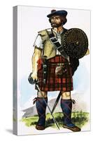Scottish Highlander of the 1745 Jacobite Uprising-Dan Escott-Premier Image Canvas