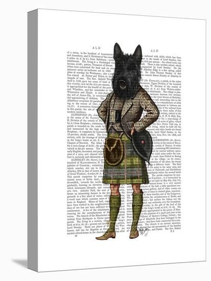 Scottish Terrier in Kilt-Fab Funky-Stretched Canvas