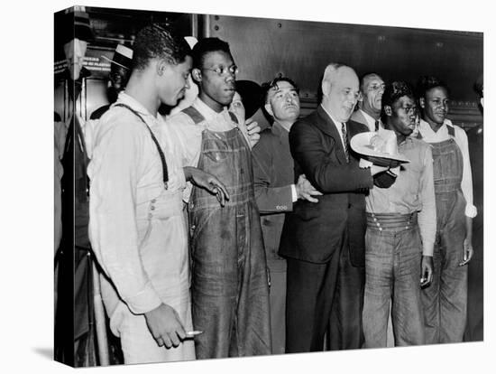 'Scottsboro Boys' and Radical Lawyer Samuel Leibowitz Cheer at Penn Station-null-Stretched Canvas