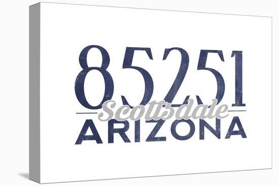Scottsdale, Arizona - 85251 Zip Code (Blue)-Lantern Press-Stretched Canvas
