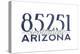 Scottsdale, Arizona - 85251 Zip Code (Blue)-Lantern Press-Stretched Canvas