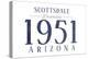 Scottsdale, Arizona - Established Date (Blue)-Lantern Press-Stretched Canvas